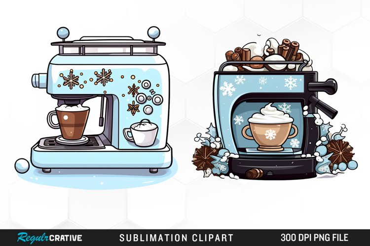 Watercolor Hot Cocoa Set Clipart