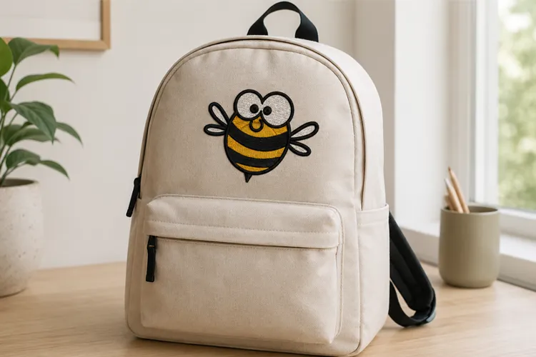 Bee machine embroidery design