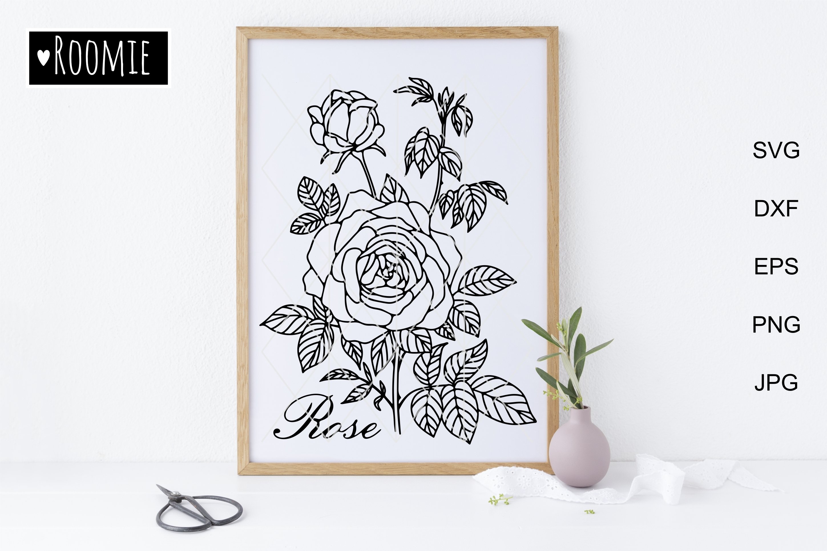 Clip Art & Image Files Flower Svg bundle Wedding sign Rose bundle svg ...