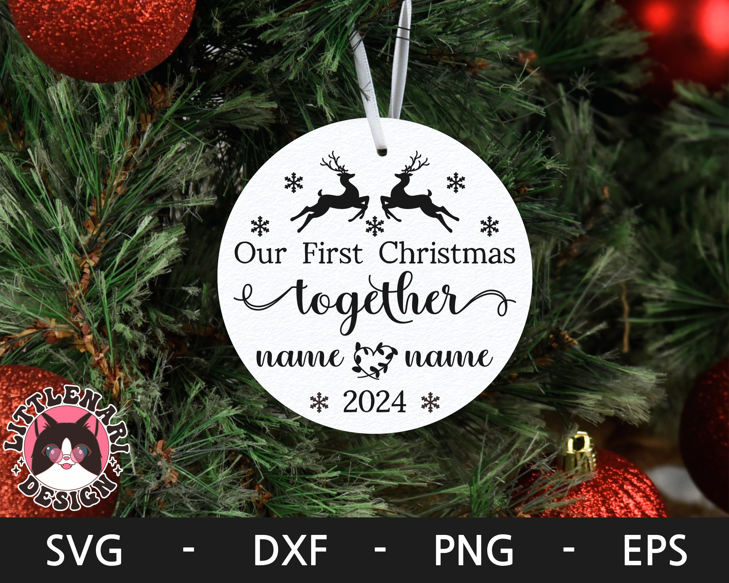 2024 Our First Christmas Together svg, Christmas Ornaments, image size:2500x2000