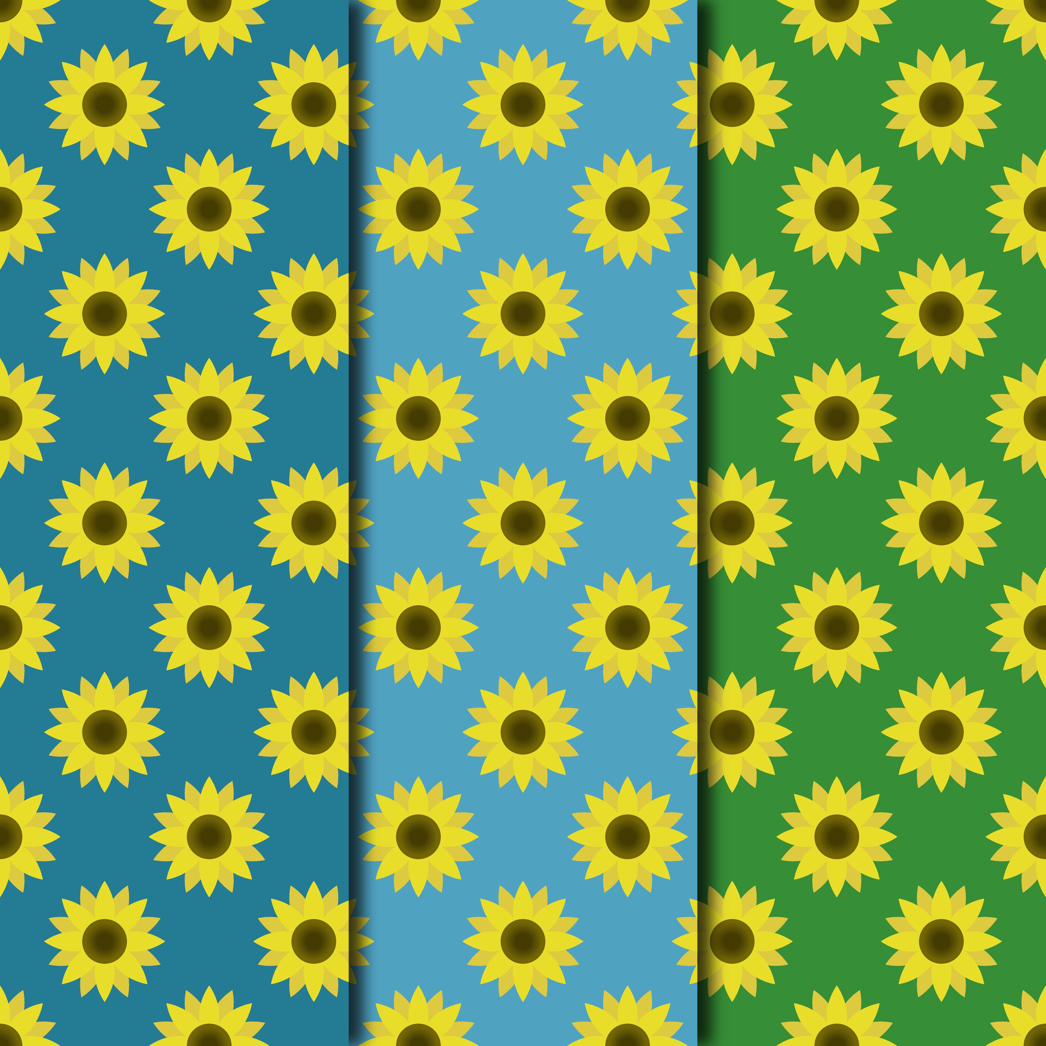 Blooming Sunflowers Digital Paper (59347) | Patterns | Design Bundles