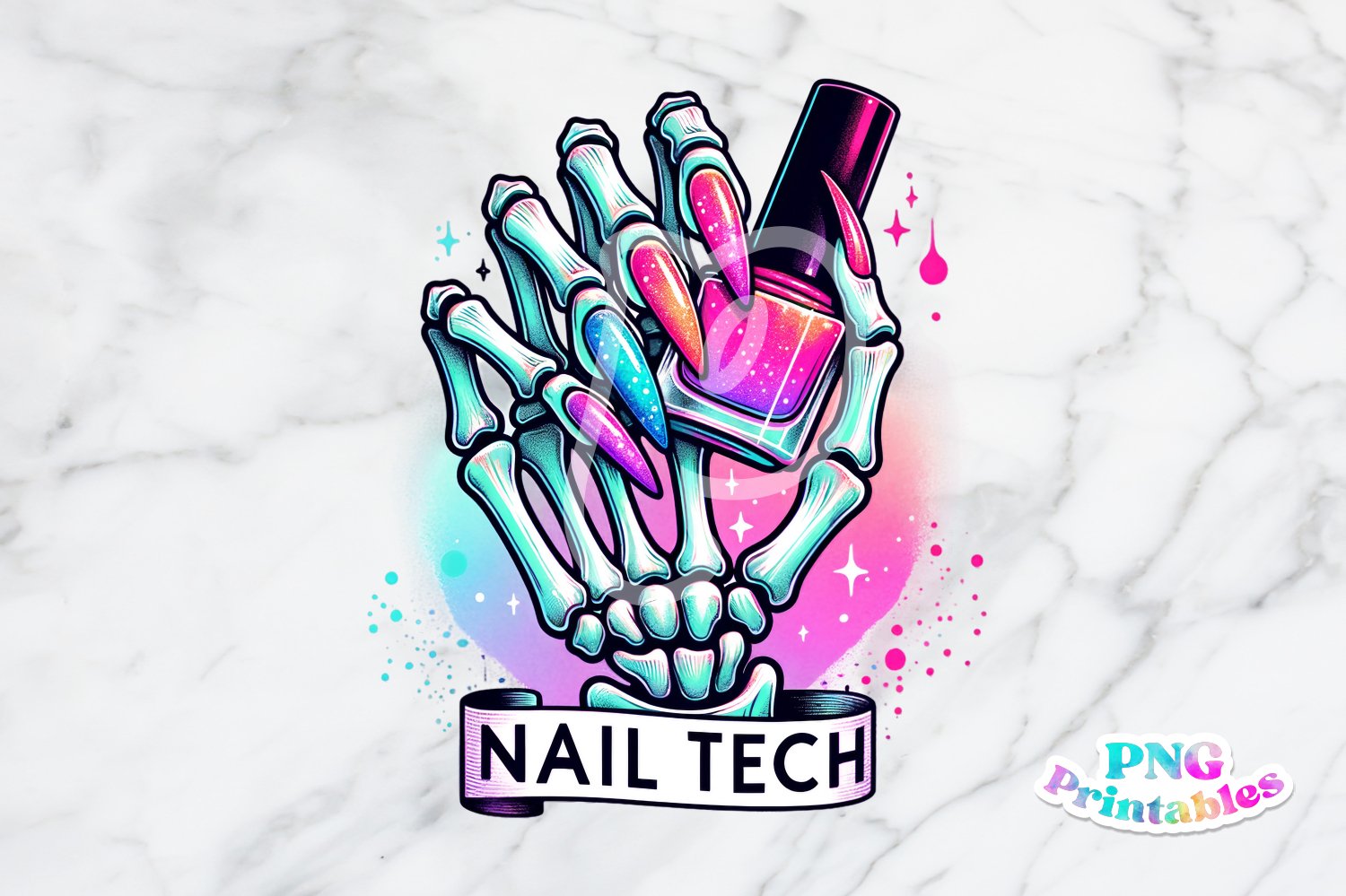 Logotipo De Nail Tek Nail Tech Club Sticker – Lé Moné
