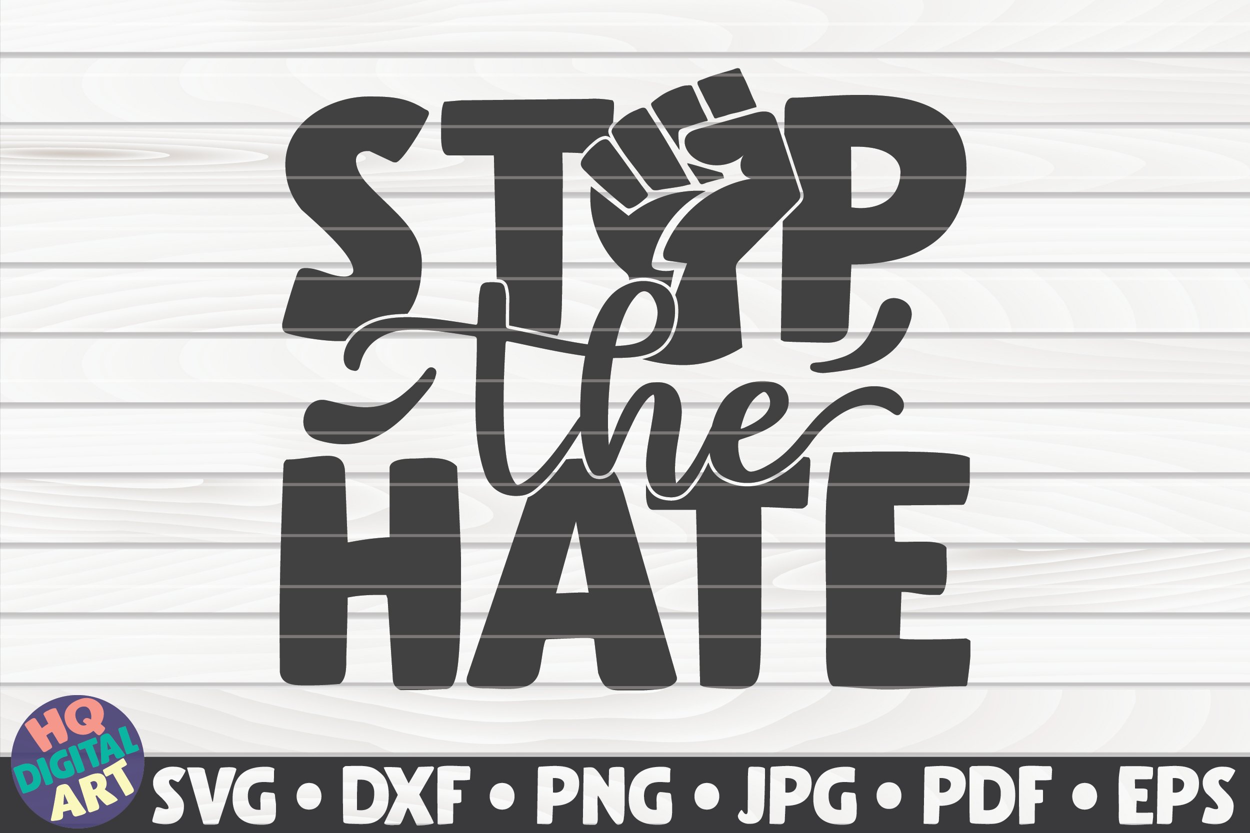 Stop the hate SVG Black Lives Matter Quote (672459) Cut Files