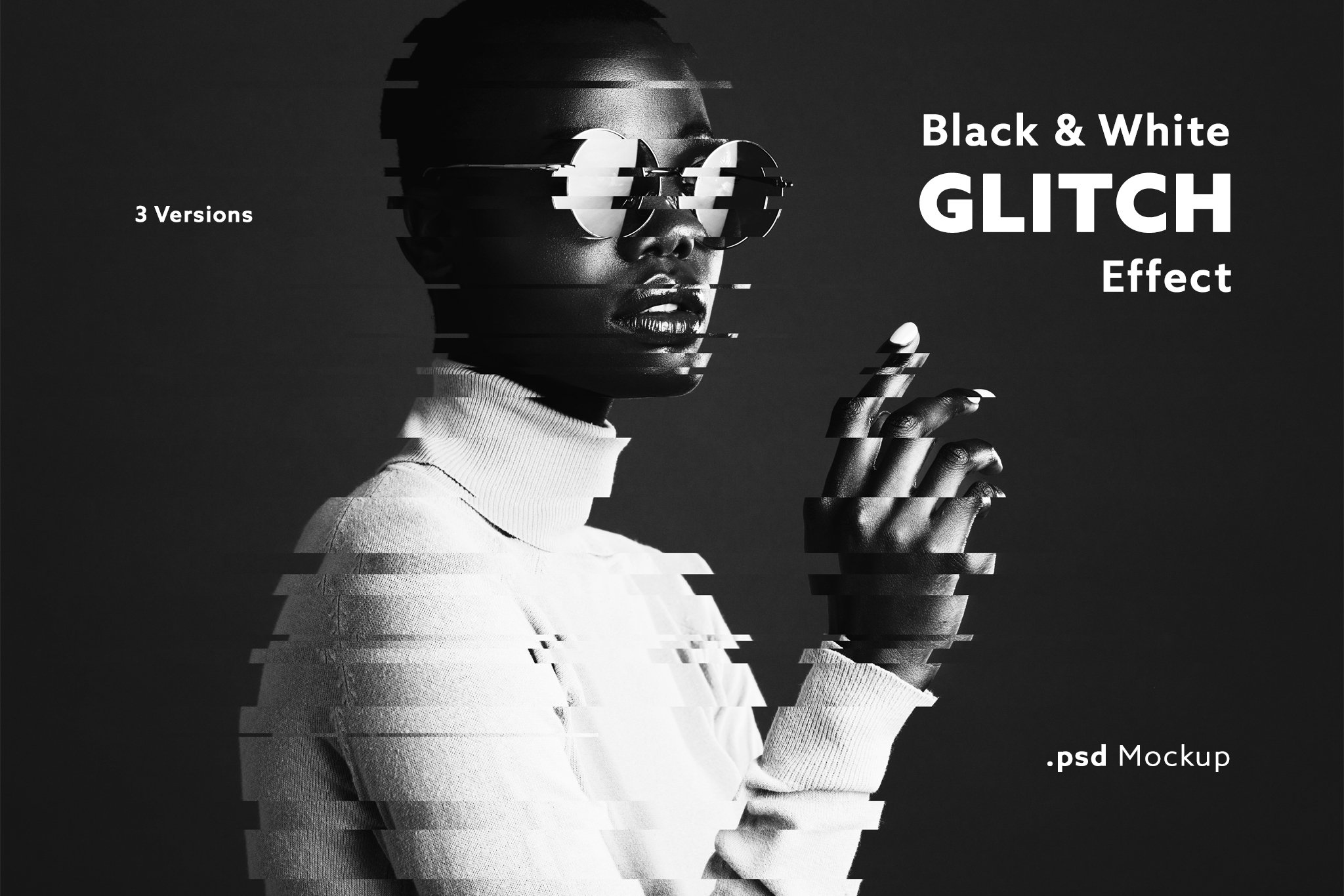 Black & White Glitch Effect
