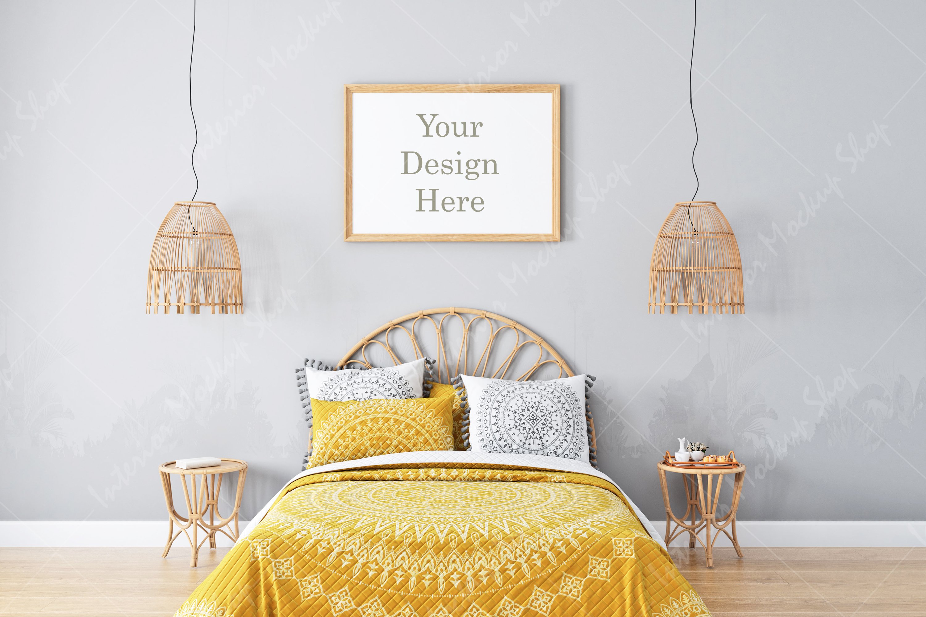 Bedroom Mockup (1420670) | Craft Mockups | Design Bundles
