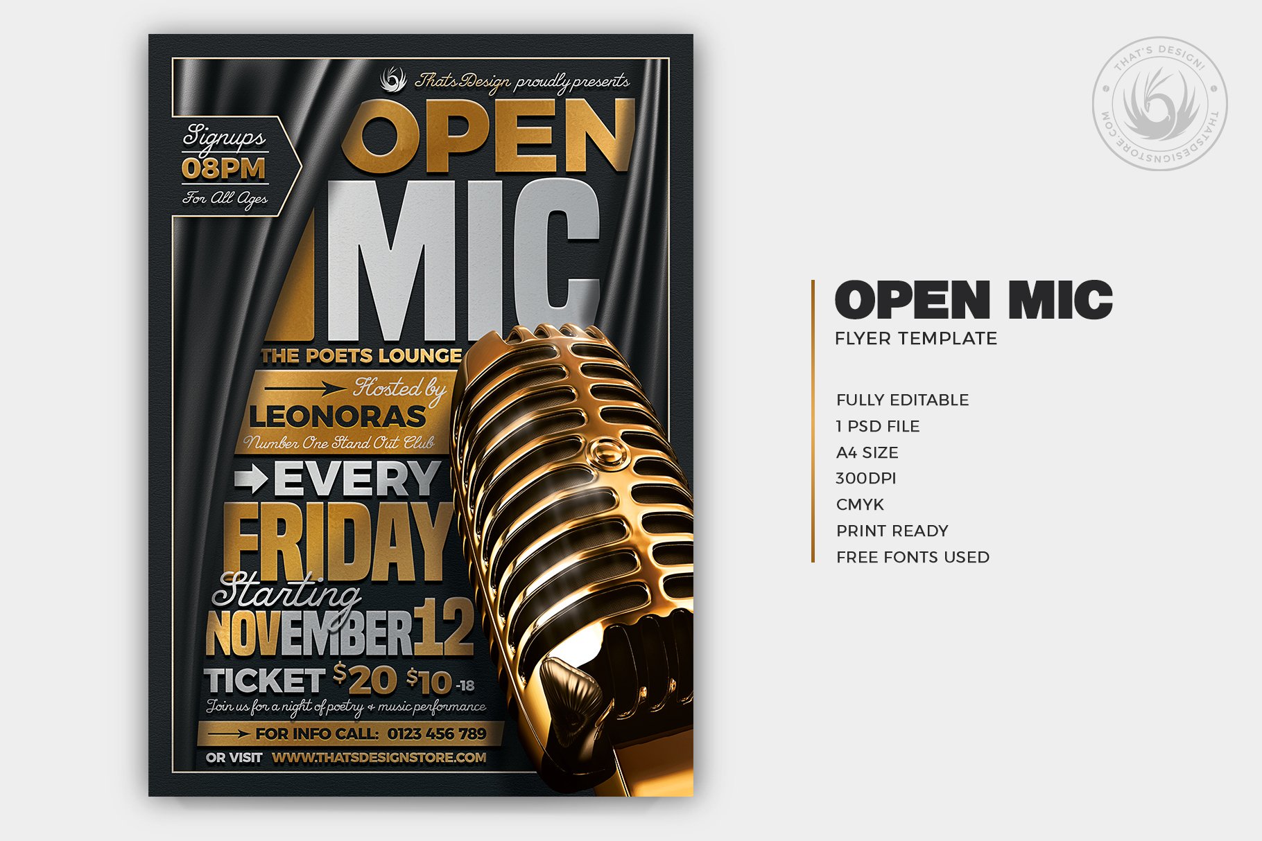 jazz-karaoke-flyer-event-poster-template-for-music