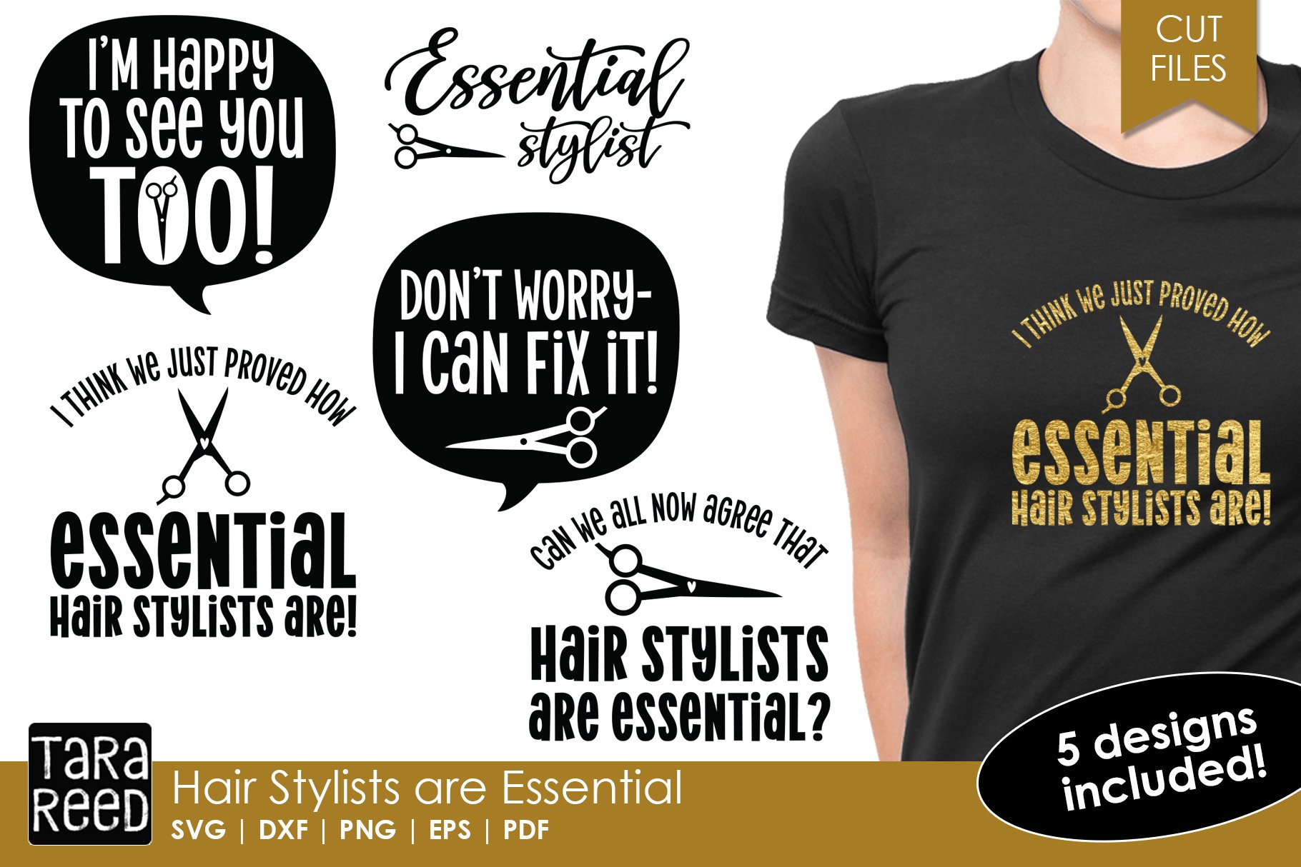Hair Stylists are Essential Hairdresser SVG & Cut Files (552633