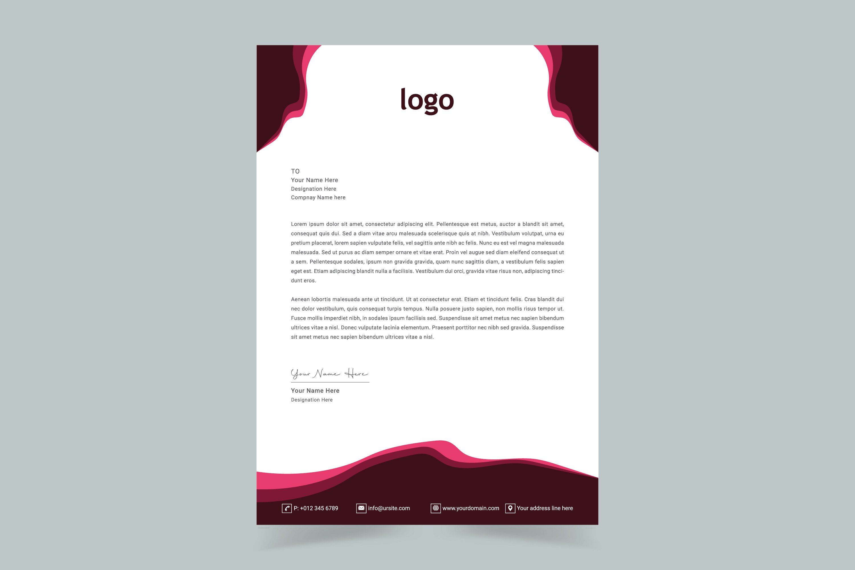 Simple Minimalist And Creative Letterhead Design