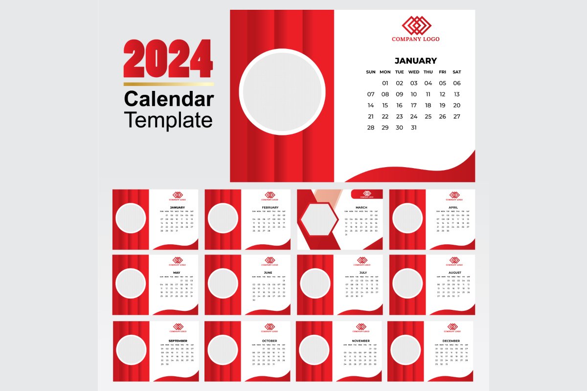 2024 desk calendar template printable (2835681)