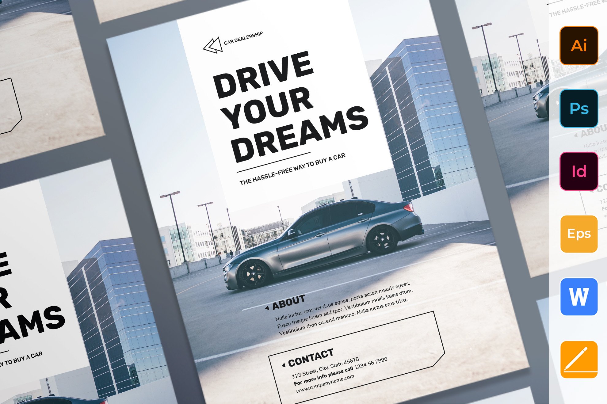 Car Dealership Poster (441112) Flyers Design Bundles