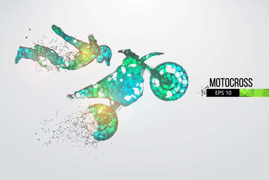 Download Silhouettes Of A Motocross Rider Ai Eps Png 922582 Illustrations Design Bundles