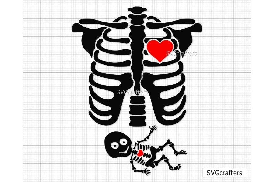 Baby skeleton svg, Pregnancy skeleton svg, pregnancy svg (1264044