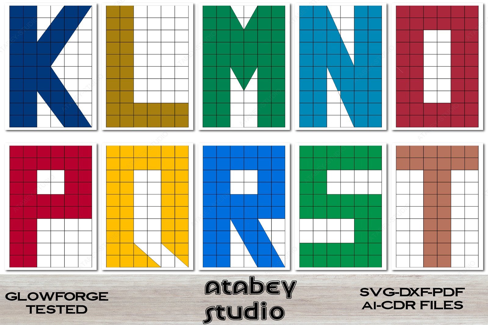 Alphabet and numbers quilt pattern / 26 letters quilt blocks