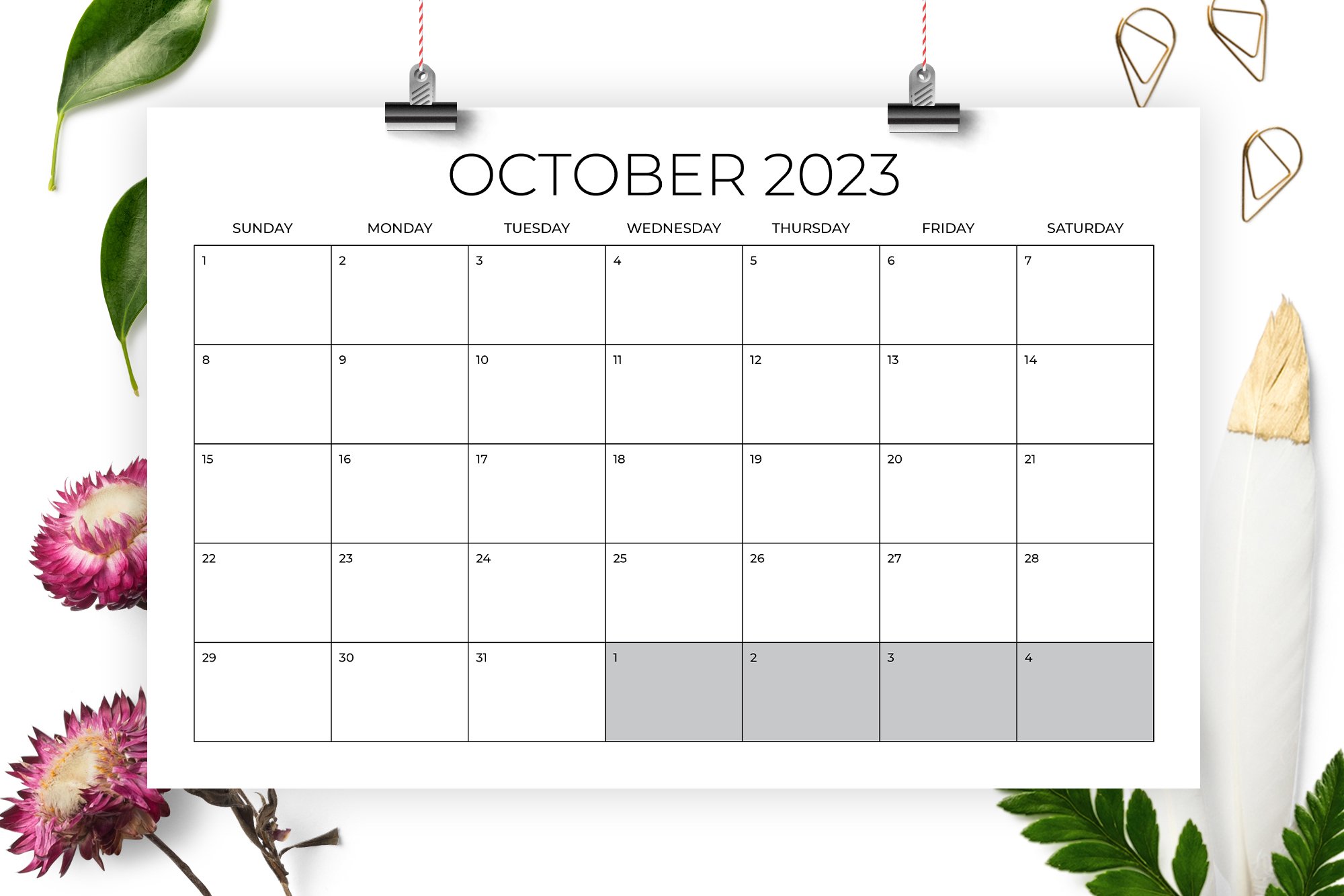 2023 11 x 17 Inch Calendar Template (1722702)