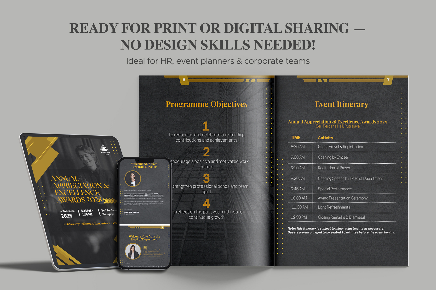Awards Ceremony Program Template