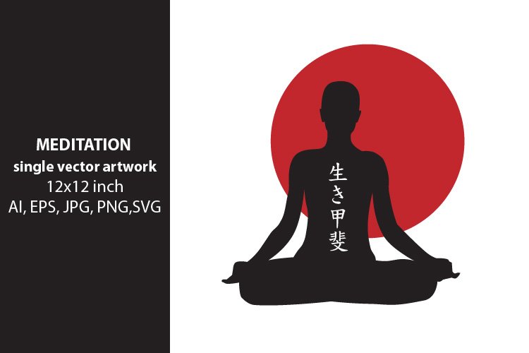 meditation - VECTOR ARTWORK SET (1459367) | Illustrations | Design Bundles