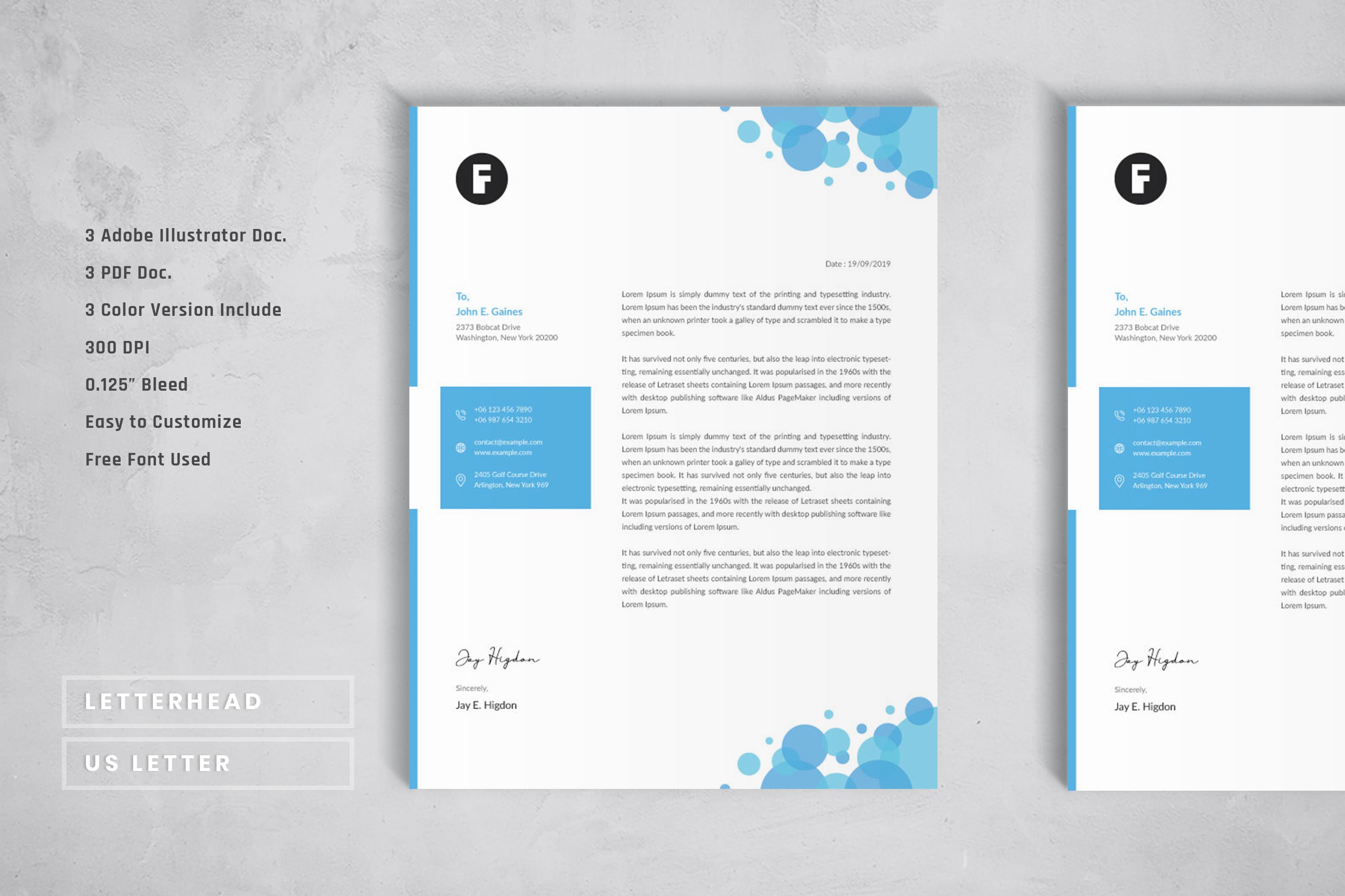 Download Creative Letterhead Template (250133) | Branding | Design ...