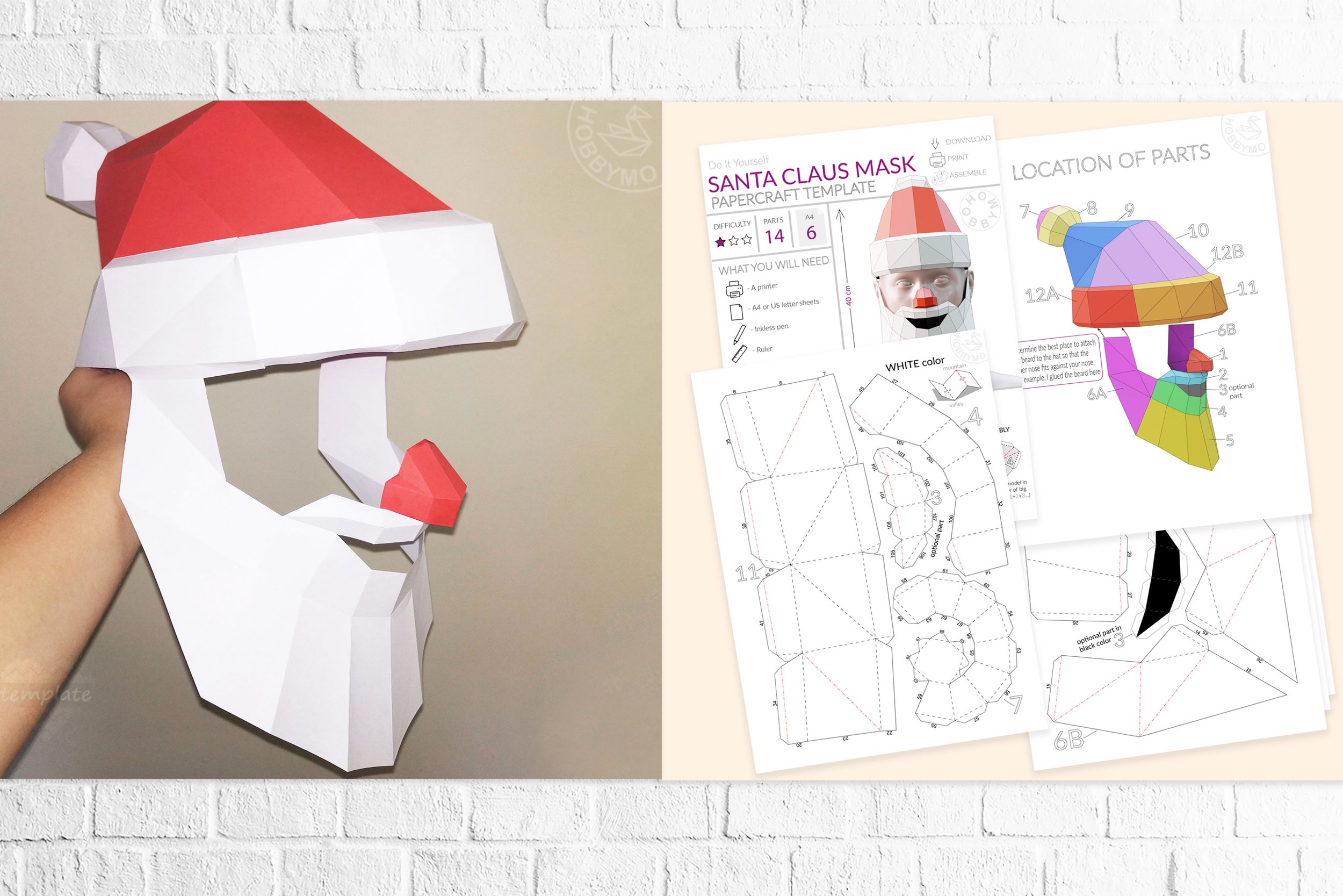 Papper Santa Santa Paper Craft