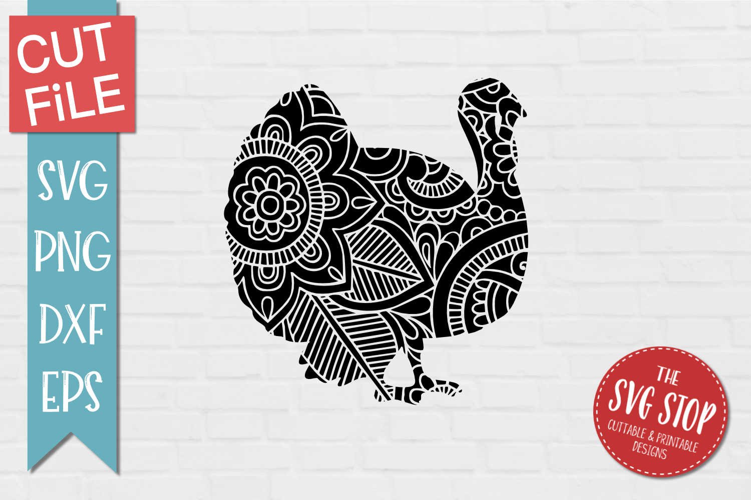 Mandala Turkey - SVG, PNG, DXF, EPS (344961) | SVGs | Design Bundles