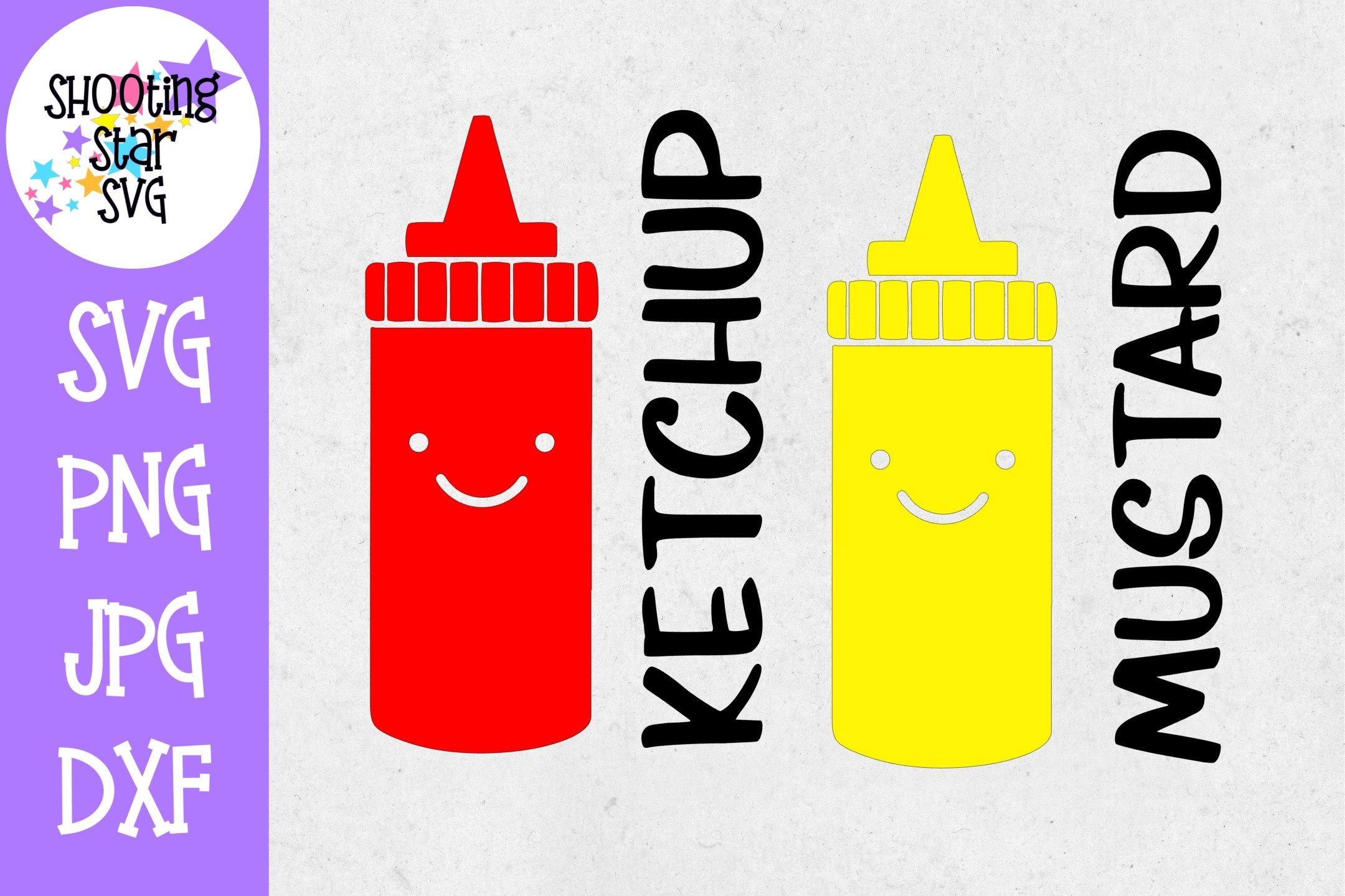 Ketchup and Mustard Twin Bodysuit SVG (258207) Cut Files Design