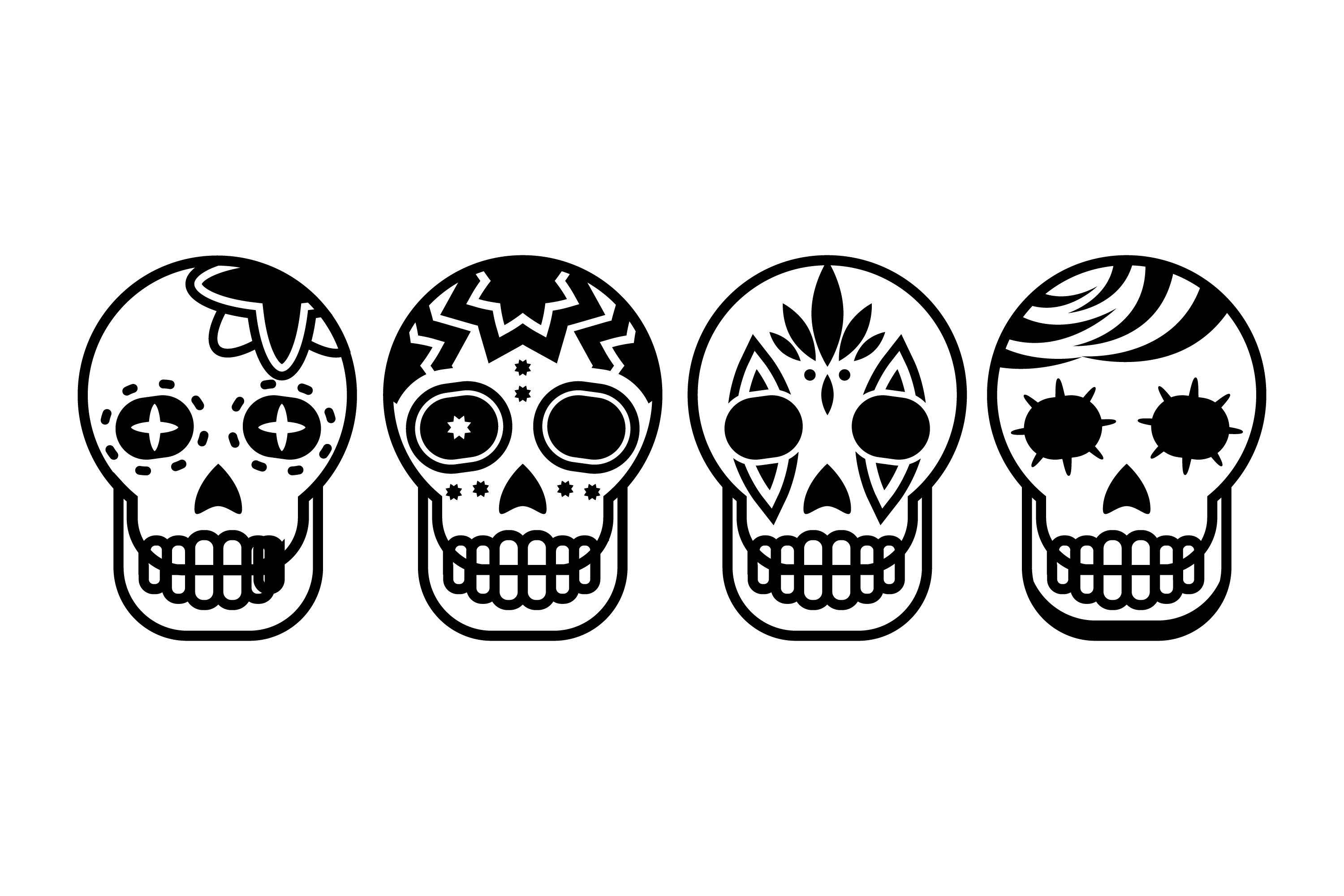 Sugar Skull Silhouettes Sugar Skull Silhouettes