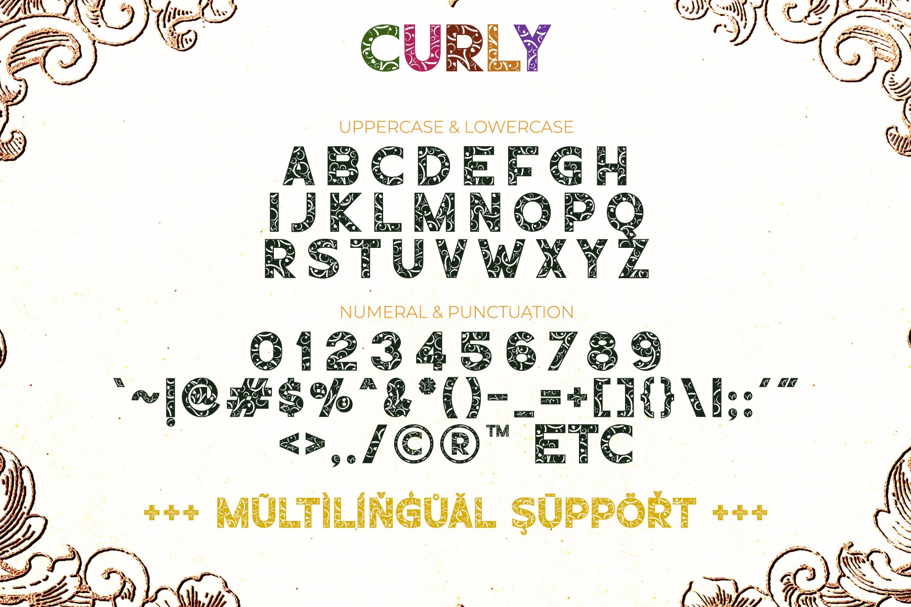 Alphabet Curly Fonts