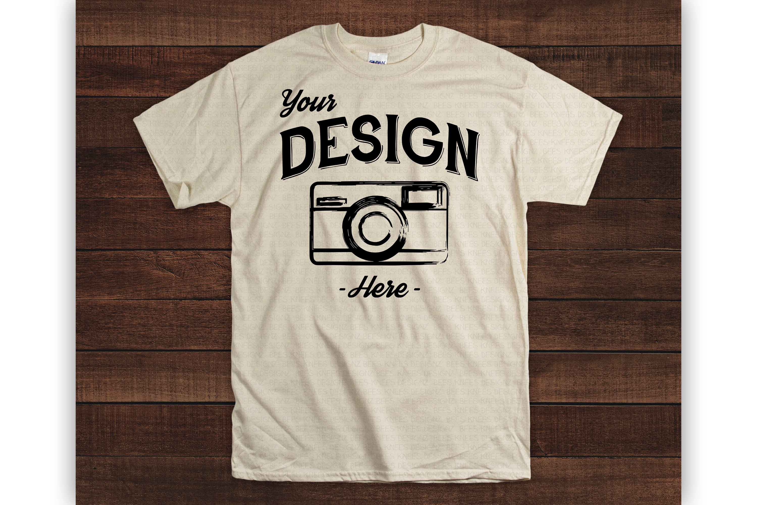 Wooden Background 70 Color Gildan Tshirt Mockup Bundle