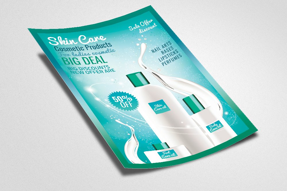 Skin Care Product Flyer Template (306174) Flyers Design Bundles