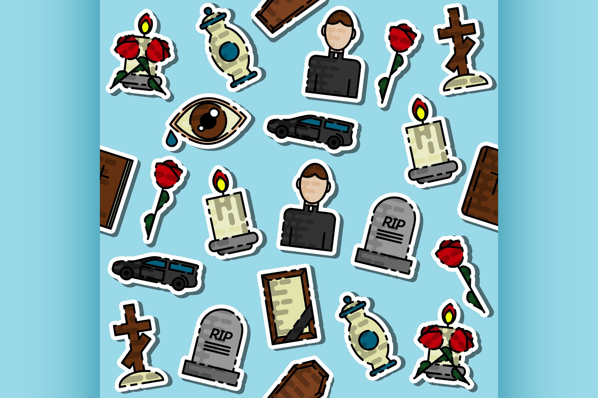 Funeral Patterns Colored funeral pattern