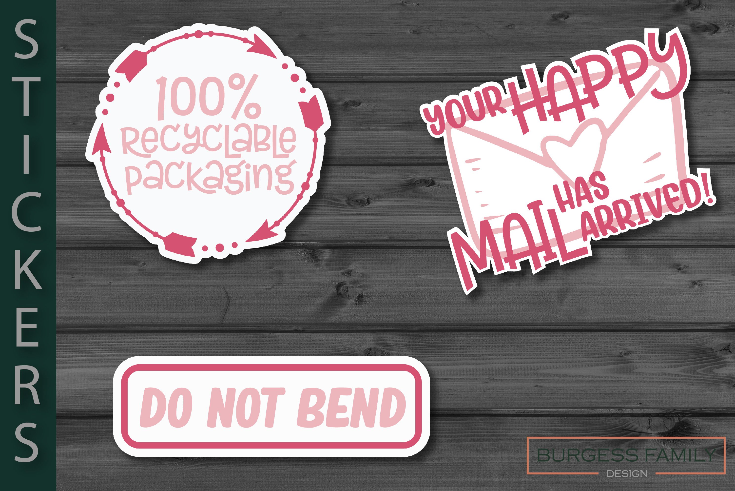 Sticker bundle Small Business 4pack (1154831) Stickers Design Bundles