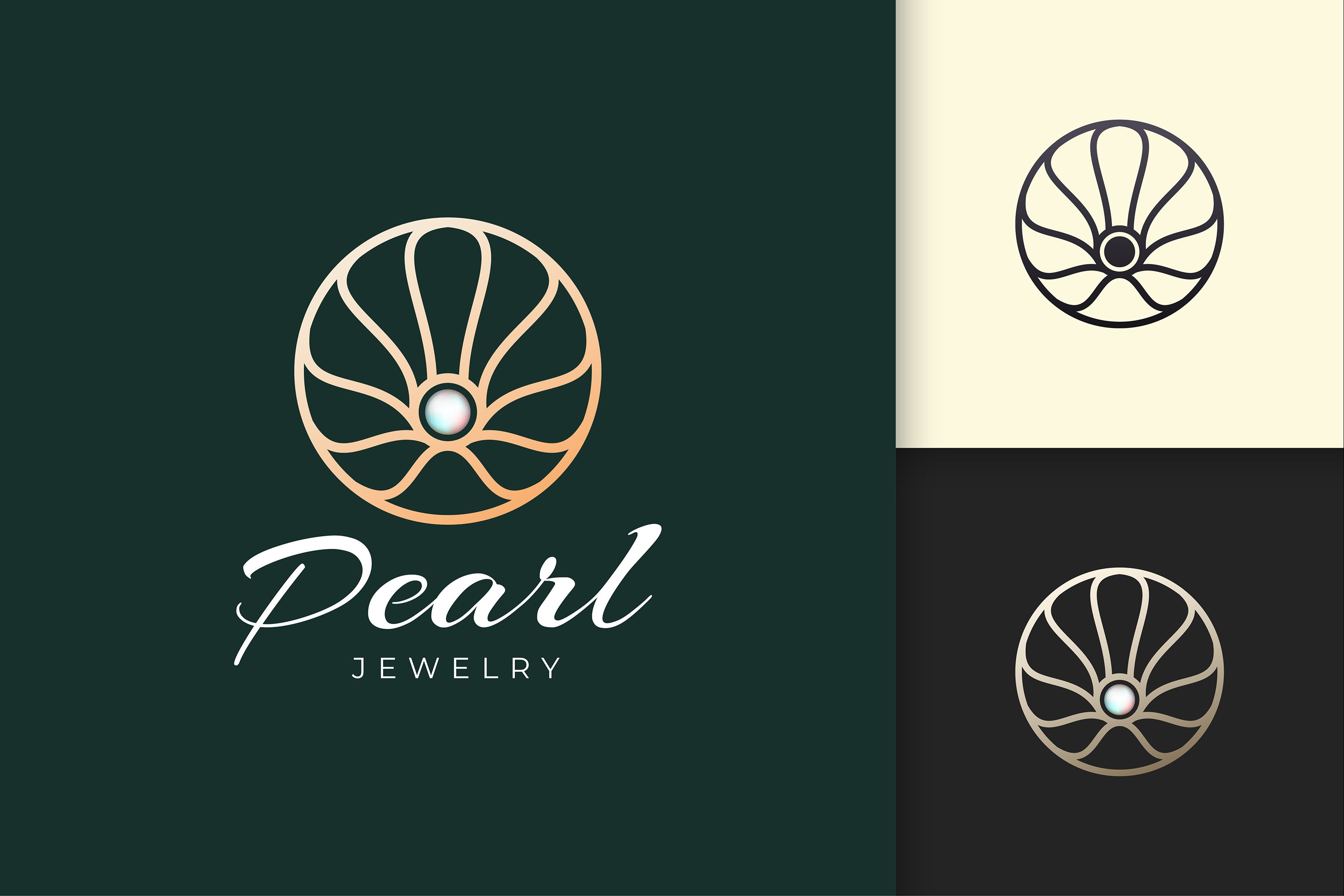 Luxury Pearl Logo Represent Jewelry or Beauty (1652913), image size:3000x2000