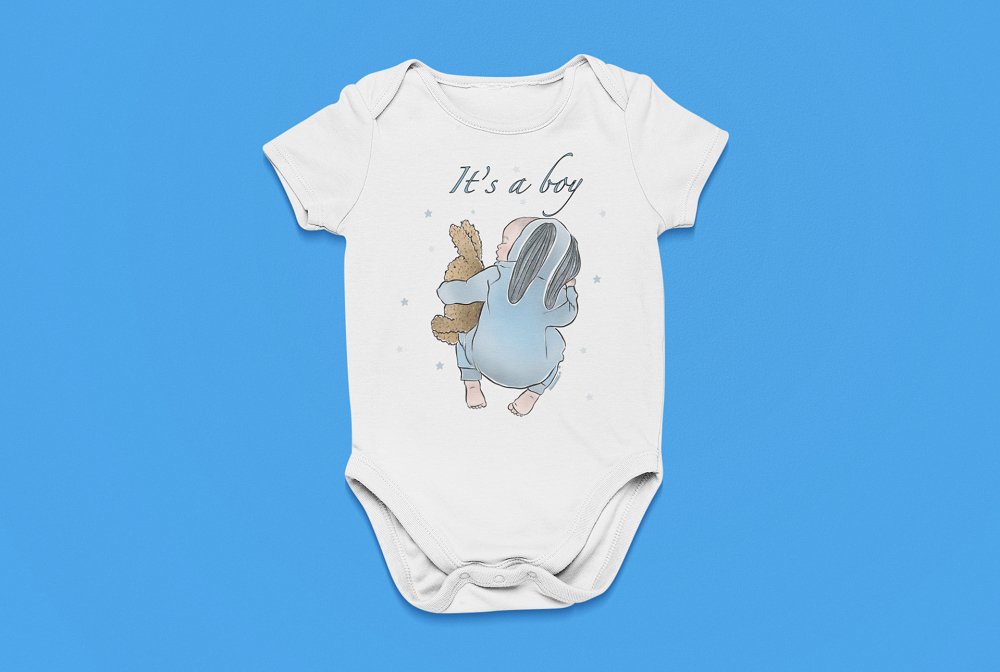 Its A Boy Sublimation Design PNG Newborn Baby Boy 1087358
