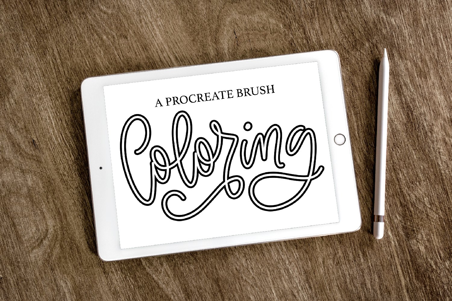 Procreate Hollow Stacked Lettering Brush