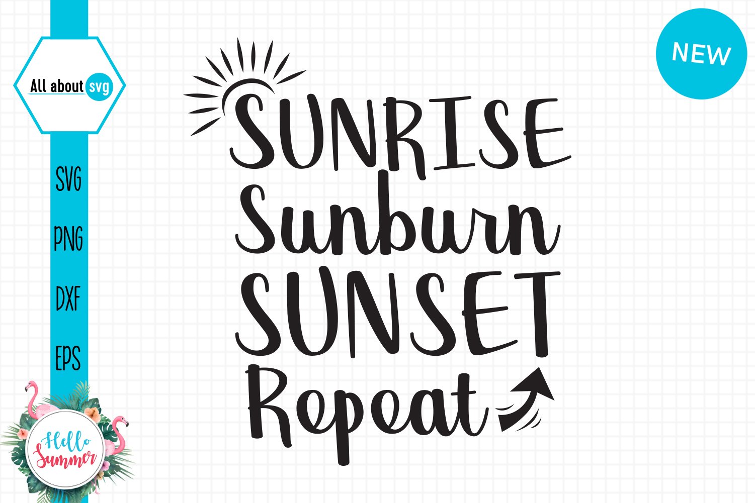 Sunrise Sunburn Sunset Repeat Svg 731606 Cut Files Design Bundles