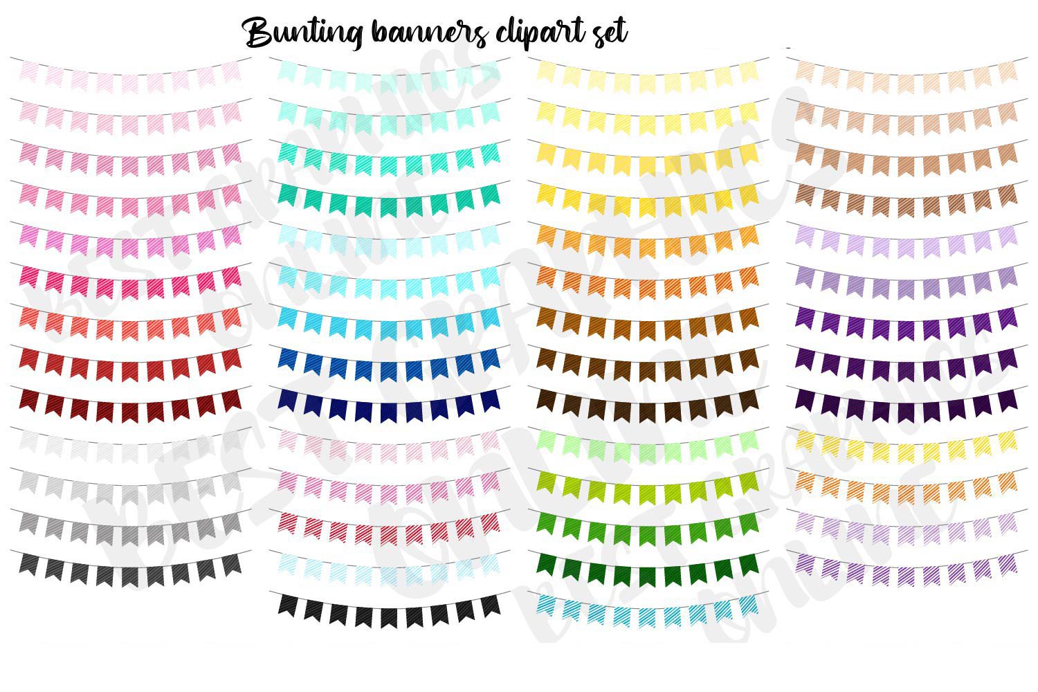 Download Bunting Banners Clip Art Garland Clipart Party Flags 829574 Illustrations Design Bundles