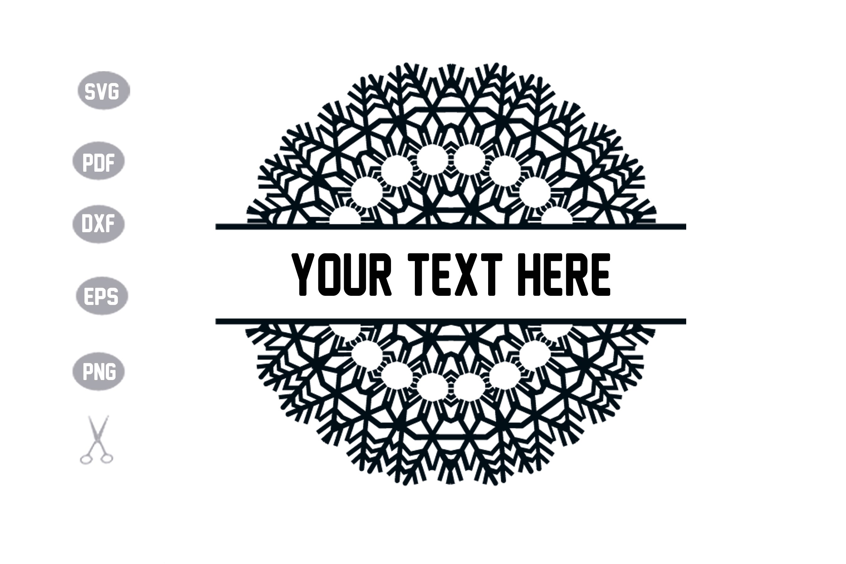 Mandala Flower Frame Monogram SVG