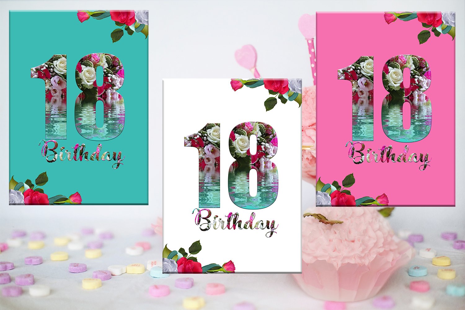 18th Birthday Card, Birthday Girl, Flowers Card, Girl, OFF50 (122089