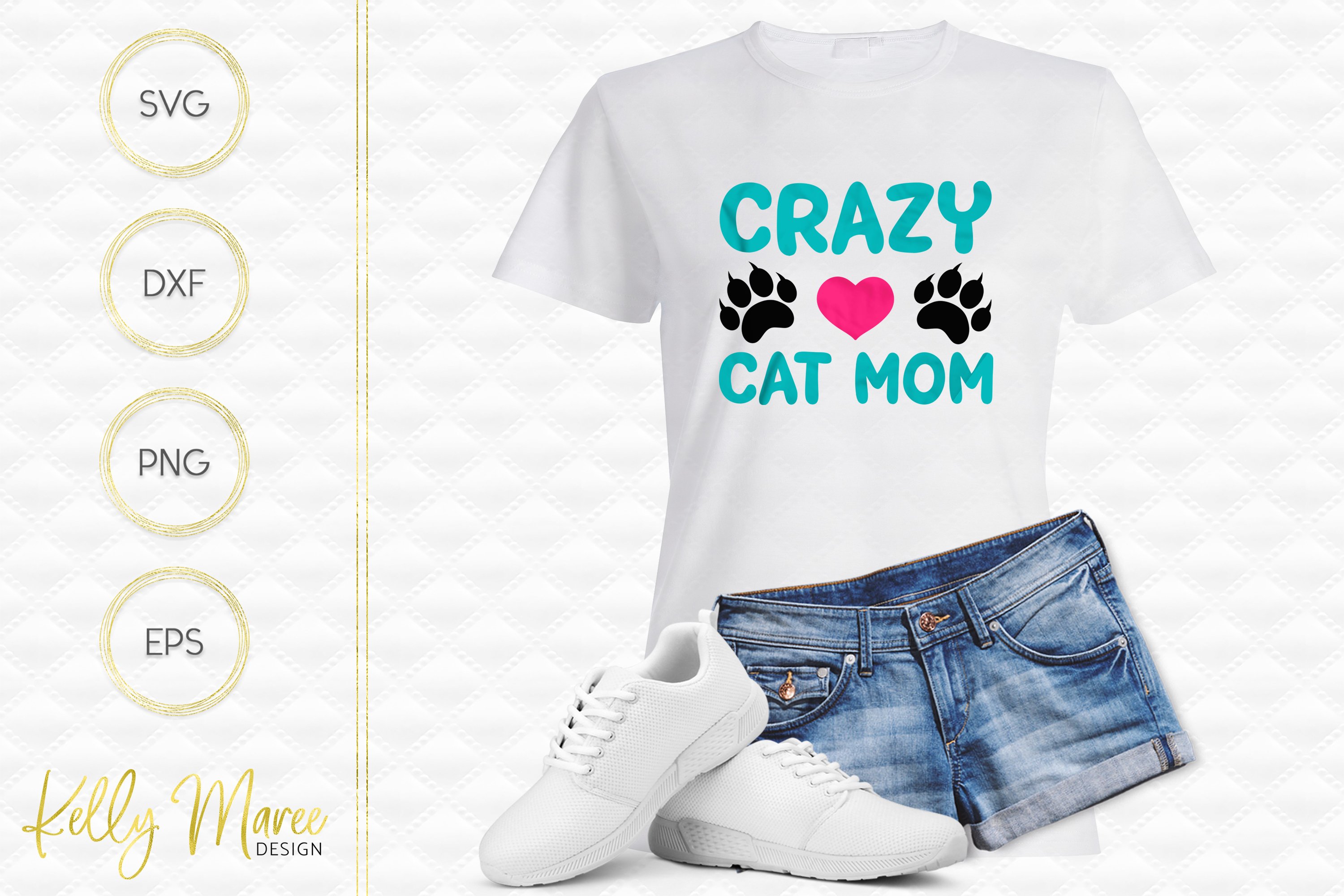Crazy Cat Mom SVG File (287029) | SVGs | Design Bundles