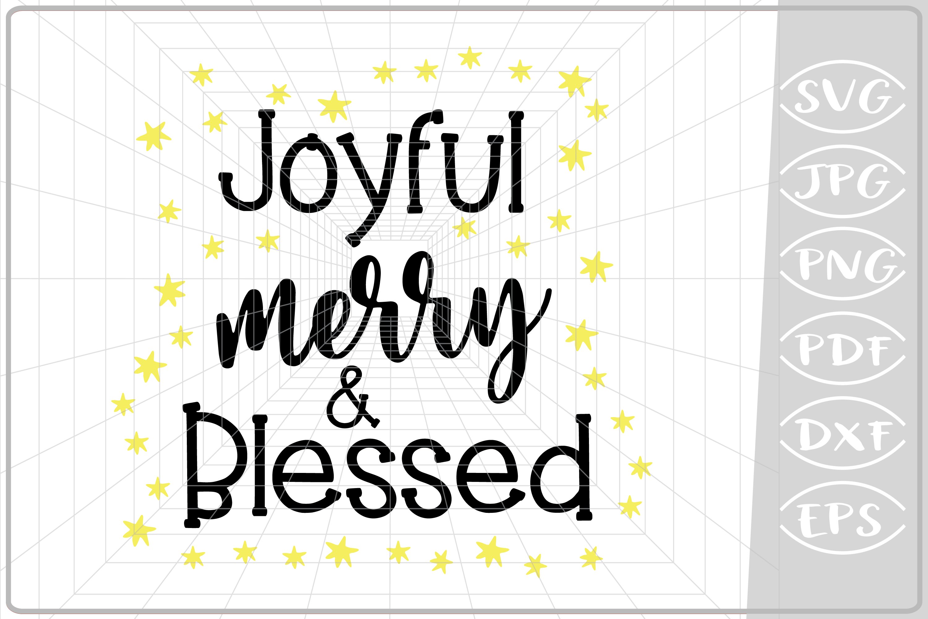 Download Joyful Merry And Blessed Svg Christmas Svg Christmas Quote 177716 Cut Files Design Bundles