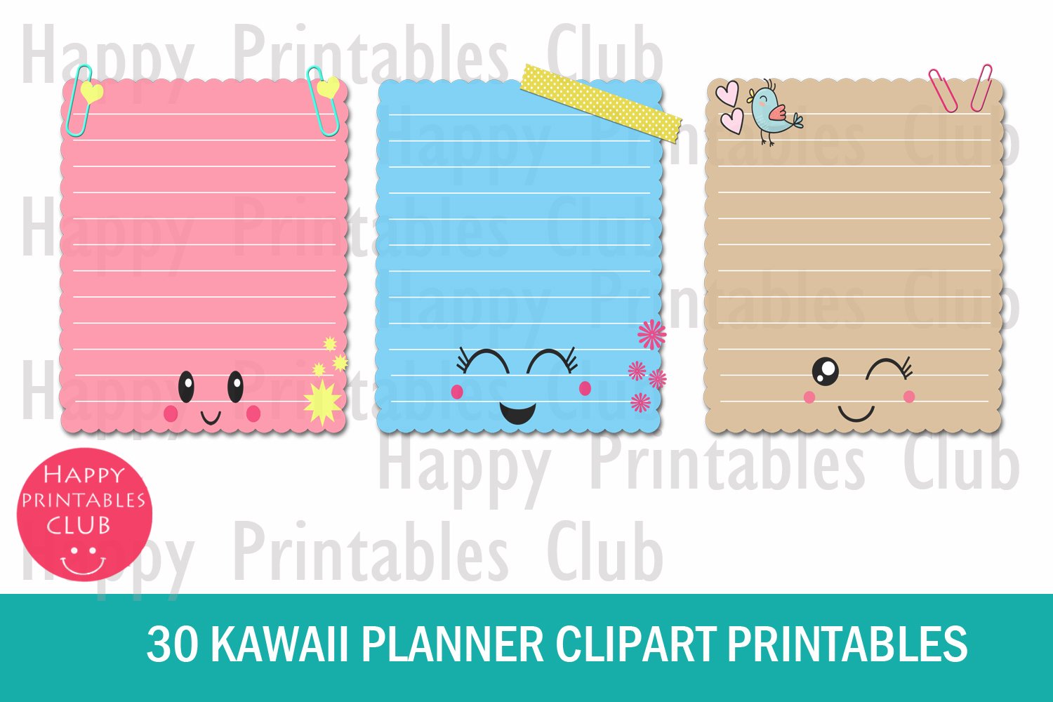 30 Kawaii Planner Clipart Kawaii Planner Accessories (275681) Illustrations Design Bundles