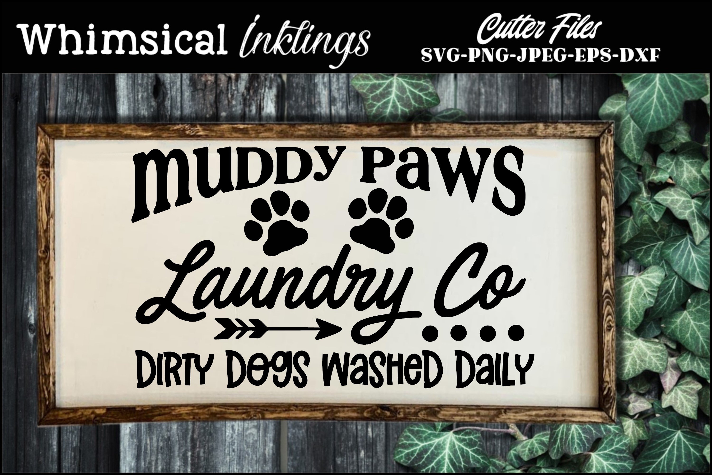 Muddy Paws Laundry Co SVG (656938) Cut Files Design Bundles