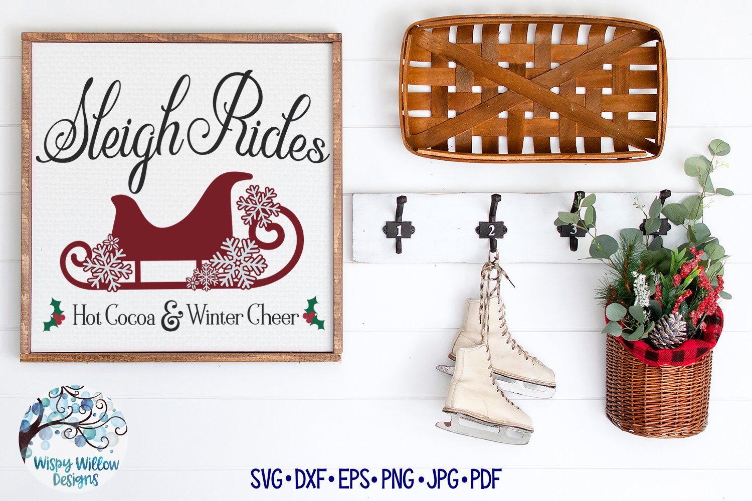 Sleigh Rides SVG Winter SVG Cut File 379212 SVGs Design Bundles
