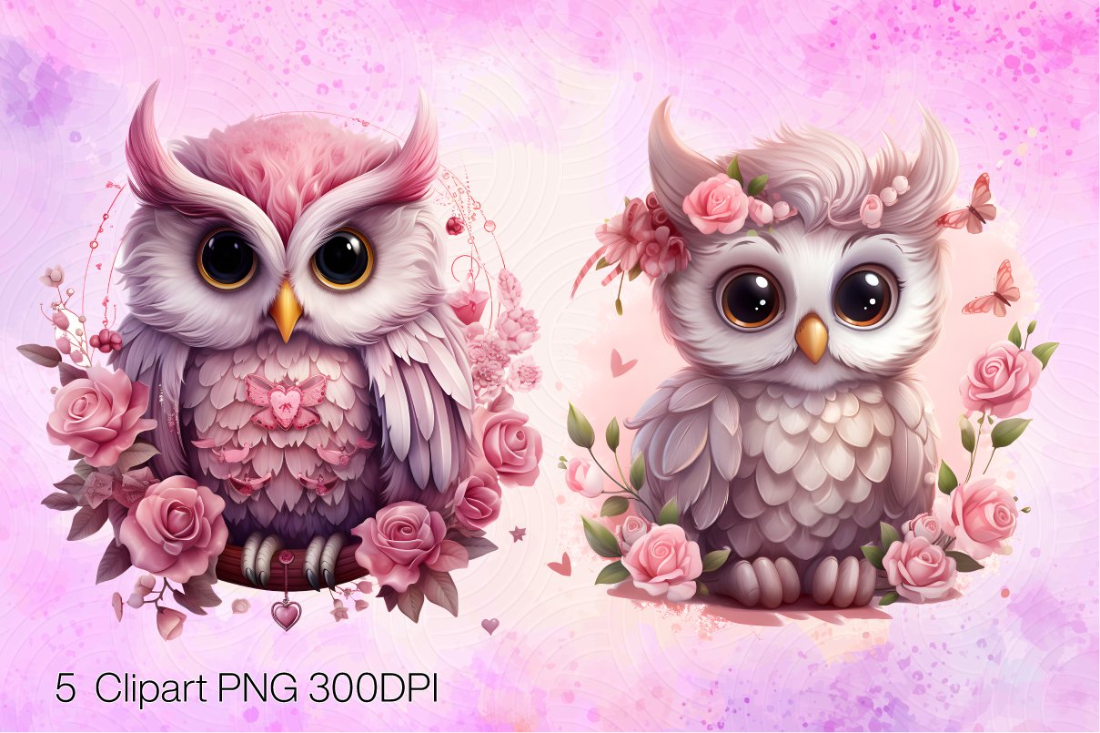 Pink Owl Png
