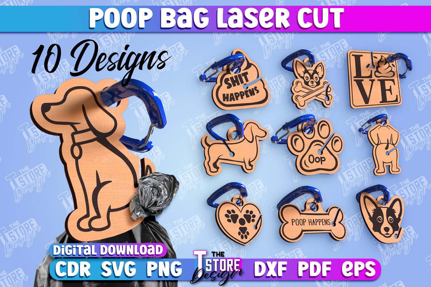 Poop Bag Holder Laser Cut| Wooden Dog Poop Bag Holder | CNC poop-bag-holder-laser-cut-wooden-dog-poop-bag-holder-cnc
