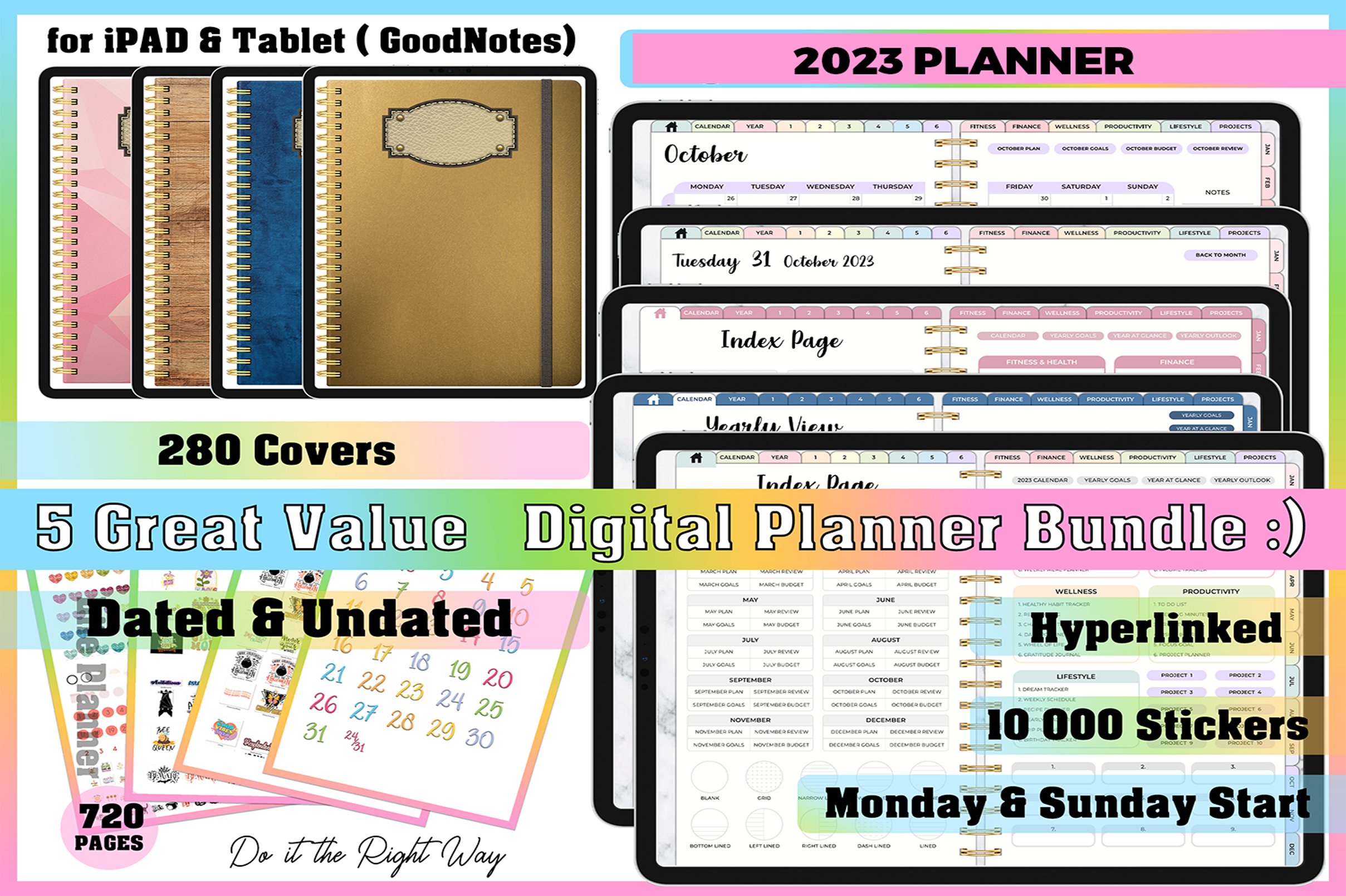 Digital Planner, Goodnotes Planner, iPad Planner, (2578026)