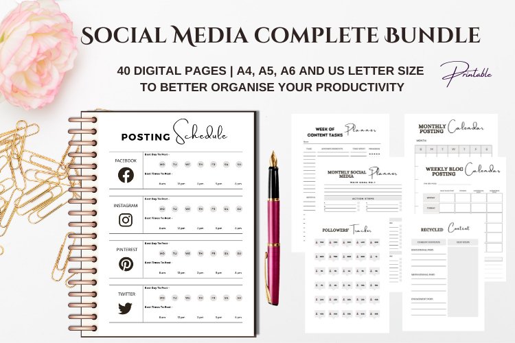 Full Printable Social Media Plan for Online Businesses