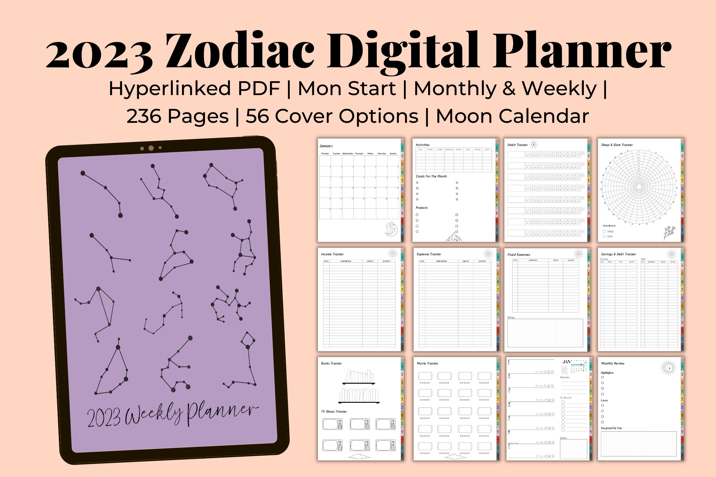 2023 Zodiac Digital Planner | Goodnotes Planner | (2373751)
