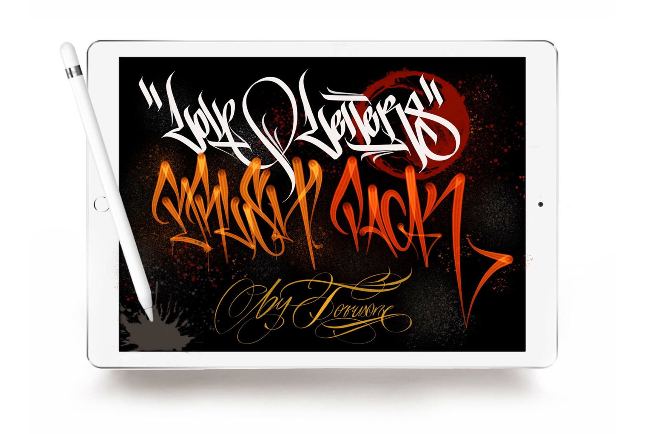 LOVE LETTERS CALLIGRAFFITI BRUSH PACK FOR PROCREATE