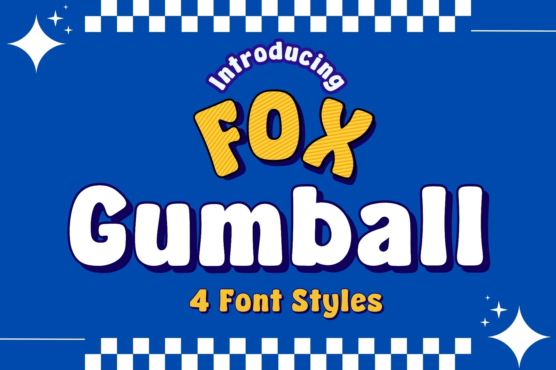 Fox Gumball : 4 Font Styles