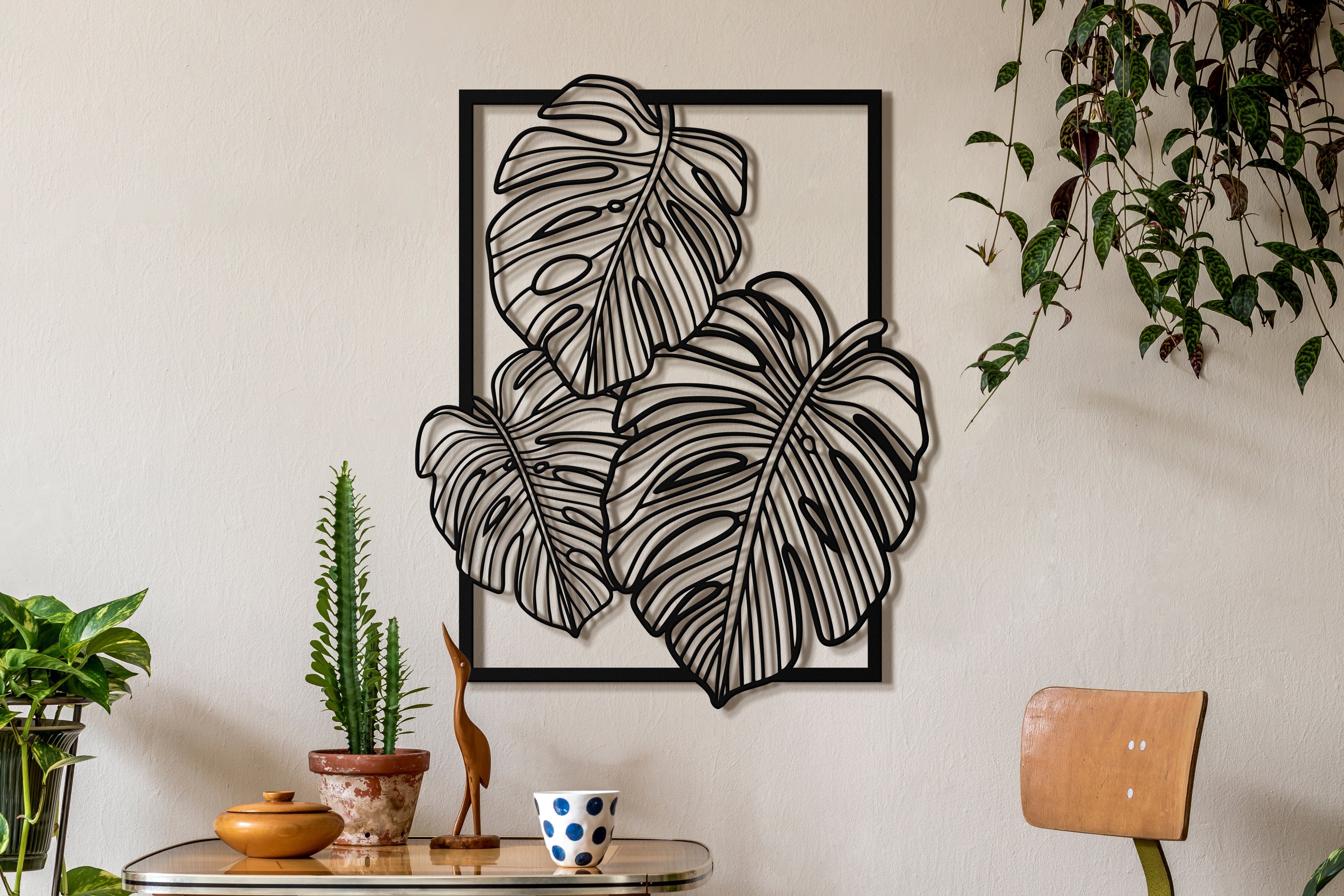 Monstera leaves dxf laser cut files |Svg file for cricut